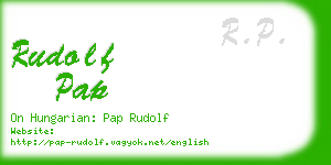 rudolf pap business card